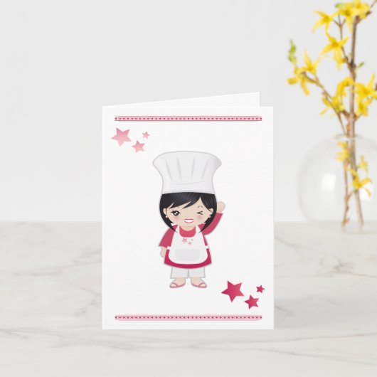 Note Chef de carte femme (Fleur jaune)