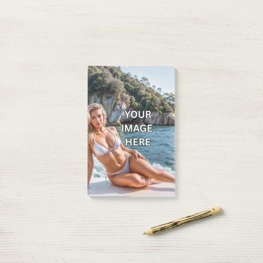 NOTE! 🗒️ Custom Post-it Notes – Add Image or Text (Op bureau)