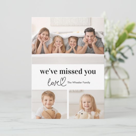 Note d'amour COULEUR MODIFIABLE Carte photo de vac (Debout devant)