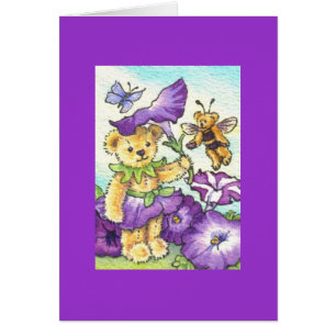 Note de blanc de nounours de pétunia