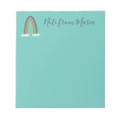 Note de - Bloc-notes bleu vert personnalisé (Devant)