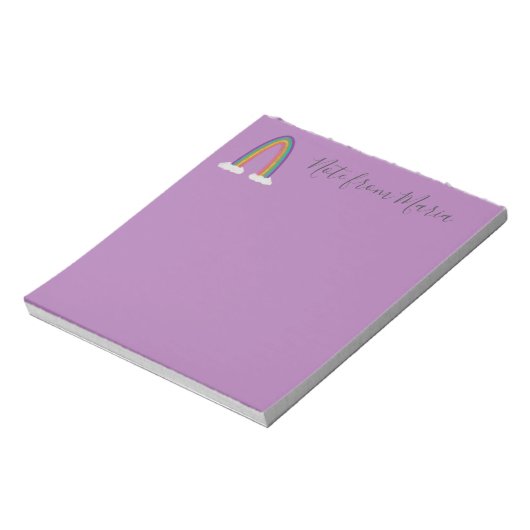 Note de - Bloc-notes pourpre personnalisé (Tourné)