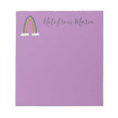 Note de - Bloc-notes pourpre personnalisé (Devant)