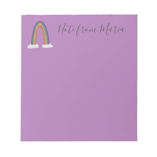 Note de - Bloc-notes pourpre personnalisé (Devant)