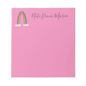 Note de - Bloc-notes rose personnalisé (Devant)