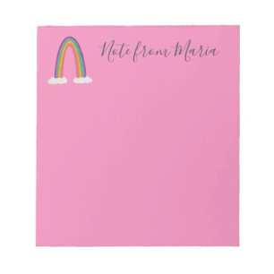 Note de - Bloc-notes rose personnalisé