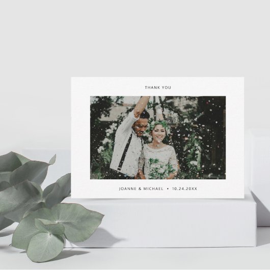 Note de Carte de remerciements de photo minimalist