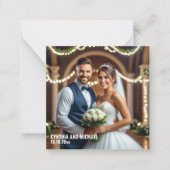 Note de Carte de remerciements de script moderne M (Devant)