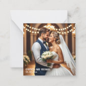 Note de Carte de remerciements de script simple du (Devant)