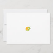 Note de carte de remerciements d'insectes (Dos)