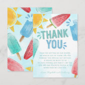 Note de Carte de remerciements Popsicle (Devant / Derrière)