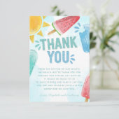 Note de Carte de remerciements Popsicle (Debout devant)