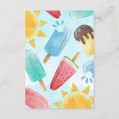 Note de Carte de remerciements Popsicle (Dos)