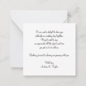 Note de Carte de remerciements simple et moderne p (Dos)