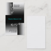 Note de carte de visite d'éducateur de musique (Devant / Derrière)