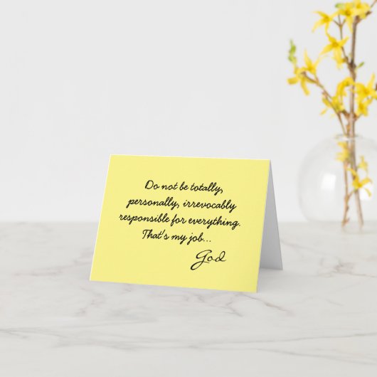 Note de carte pour notes de Dieu (Fleur jaune)