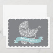 Note de dentelle de Merci de voiture d'enfant (Devant / Derrière)