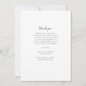 Note de faire-part de naissance simple et moderne (Dos)