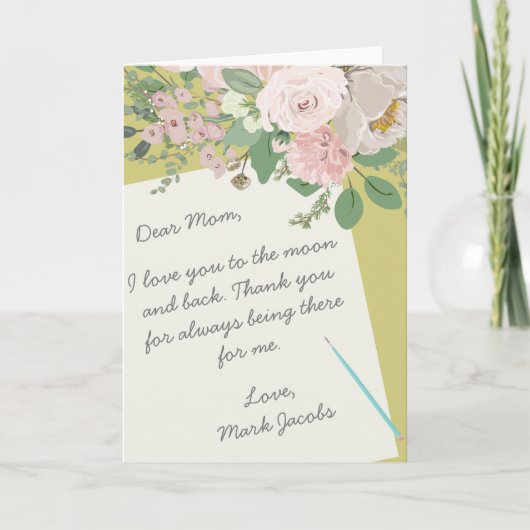 Note de la mère florale moderne (Devant)