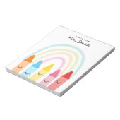 Note de la part du professeur Crayon Carnet Arc-en (Tourné)