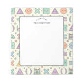 Note de l'enseignant Bloc-notes à motif pastel Mat (Devant)