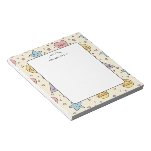 Note de l'enseignant Bloc-notes de modèle de mathé (Incliné)