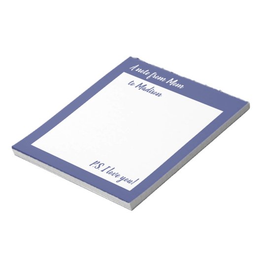 Note de maman pour le bloc-notes fille ou fils (Tourné)