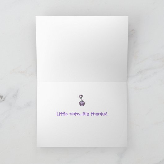 Note de Merci avec des objets de bébé (Intérieur)