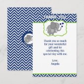 Note de Merci d'amour d'éléphant de Chevron de (Devant / Derrière)