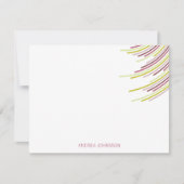 Note de Merci d'anniversaire de rayures de partie (Devant)