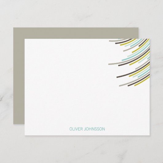 Note de Merci d'anniversaire de rayures de partie (Devant / Derrière)