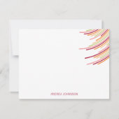 Note de Merci d'anniversaire de rayures de partie (Devant)