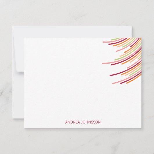 Note de Merci d'anniversaire de rayures de partie (Devant)