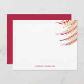 Note de Merci d'anniversaire de rayures de partie (Devant / Derrière)