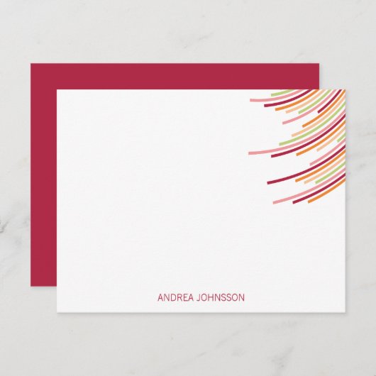 Note de Merci d'anniversaire de rayures de partie (Devant / Derrière)