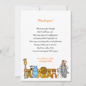 Note de Merci de baby shower avec le poème, neutre (Devant)