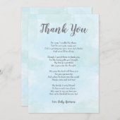 Note de Merci de baby shower de garçon avec le (Devant / Derrière)