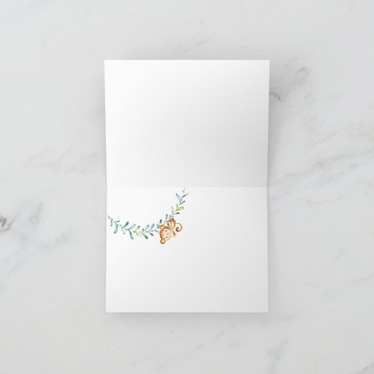 Note de Merci de baby shower de jungle de safari (Intérieur)