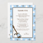 Note de Merci de baby shower de vedette du rock - (Devant / Derrière)