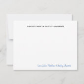 Note de Merci de gris bleu de baby shower de (Dos)