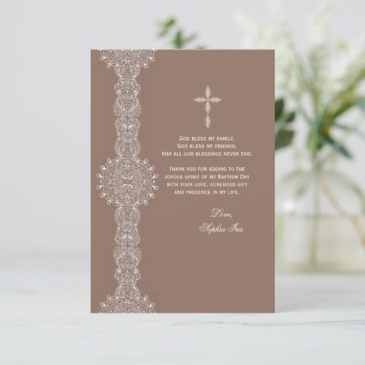 Note de Merci de pilier de dentelle (Debout devant)