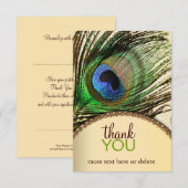 Note de Merci de plume de paon (Devant / Derrière)