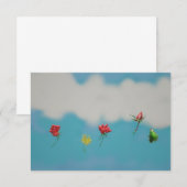 Note de Merci de roses rouges (Devant / Derrière)