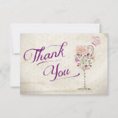 Note de Merci en verre de vin (Devant)