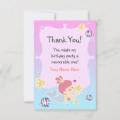 Note de Merci - fête d'anniversaire de thème de (Devant)