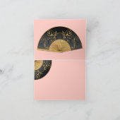 Note de merci (rose) élégante de fan (Intérieur)