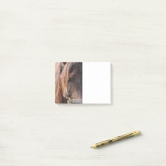 Note de post-it de cheval (Sur un bureau)