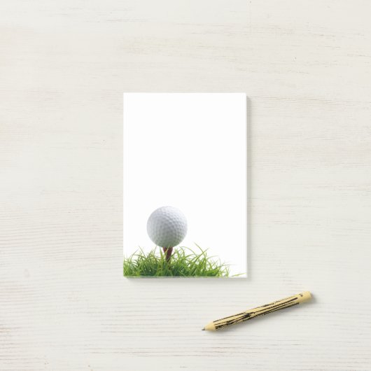 Note de post-it de golf (Sur un bureau)