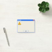 Note de post-it de message d'erreur de Windows (Bureau)