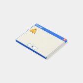 Note de post-it de message d'erreur de Windows (Incliné)